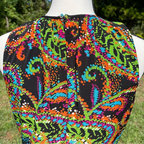 Evan-Picone Indie black paisley midi dress - Picture 2 of 7